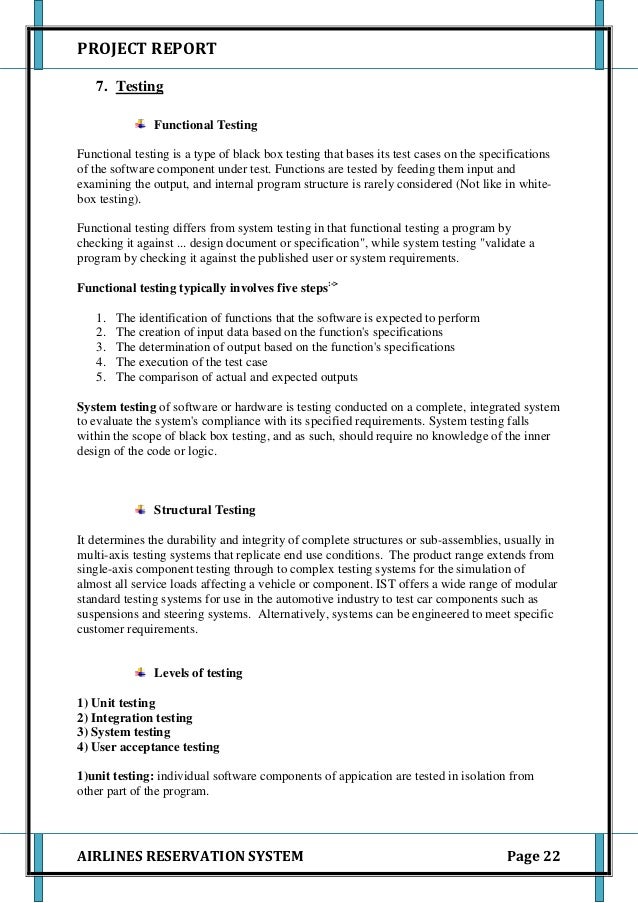 Functional requirements of airline reservation system airline reservation system project introduction